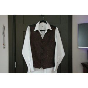 Androtux men's single-breasted suit vest, size M medium